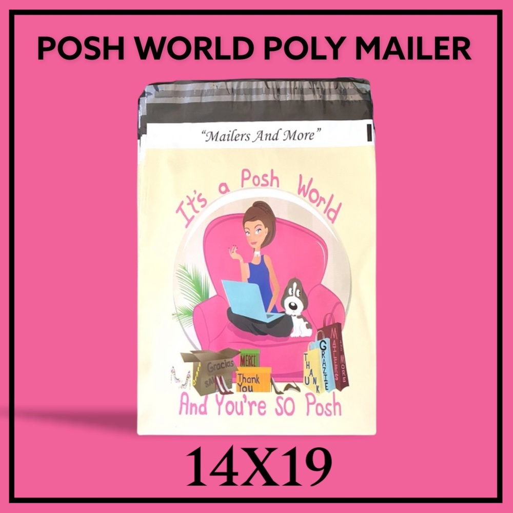 50 14X19 Posh World Poly Mailers PRICE IS FIRM - Picture 6 of 7
